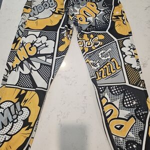 Comic Book Style Graphic Pants